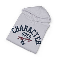 Load image into Gallery viewer, Character Over Convention Hoodie – Navy &amp; Burgundy