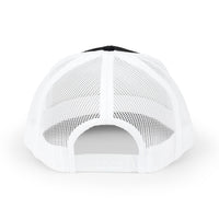 Load image into Gallery viewer, Beardcentric Arched Wordmark Trucker Hat – Burnt Orange Embroidery