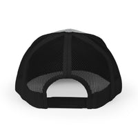 Load image into Gallery viewer, Beardcentric Arched Wordmark Trucker Hat – Maroon Embroidery